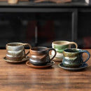 Axyaa Nordic Travel Coffee Cup & Saucer Set - Vintage Ceramic Koffie Afternoon Tea Milk Cup