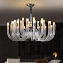Axyaa Luxury Crystal Pendant Chandelier for Living & Dining Room