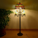 Axyaa Tiffany Stained Glass Floor Lamp for Retro Country Living Room and Bedroom
