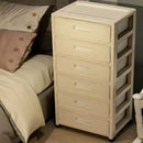 Axyaa Cream 3-6 Tier Rolling Storage Cabinet for LivingRoom/Bedroom/Study Organization
