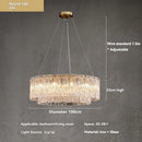 Axyaa Glass LED Chandelier: Luxury Modern Home Decor Lighting