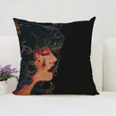 Axyaa Beijing Opera Face Changing Pillow Case 45x45cm for Sofa & Car Decoration