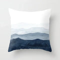 Blue Marble Geometric Cushion Cover 45x45cm for Home & Office Decor by Axyaa