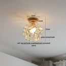 Axyaa Glass Wood LED Ceiling Lights Fixture Modern Ceiling Lamp