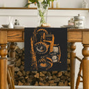 Axyaa Tractor Silhouette Table Runner for Kitchen and Dining Decor