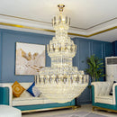 Axyaa Crystal Chandelier: Luxe Lighting for Hotel Lobby & Villa