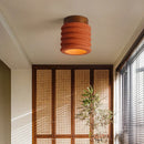 Axyaa Retro Industrial Ceiling & Wall Light: Coral Red, LED, AC85-265V.