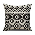 Axyaa Geometric Line Print Linen Cushion Cover - Home & Car Decor Pillowcase