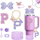 Axyaa Cup Set: Straw Topper, Boot, Stoppers, Handle Charms, Sticker for 30oz 40oz Tumbler