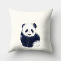 Axyaa Minimalist Spring Tree Landscape Pillow Cover - Bear Penguin Cartoon Animal Pillowcase