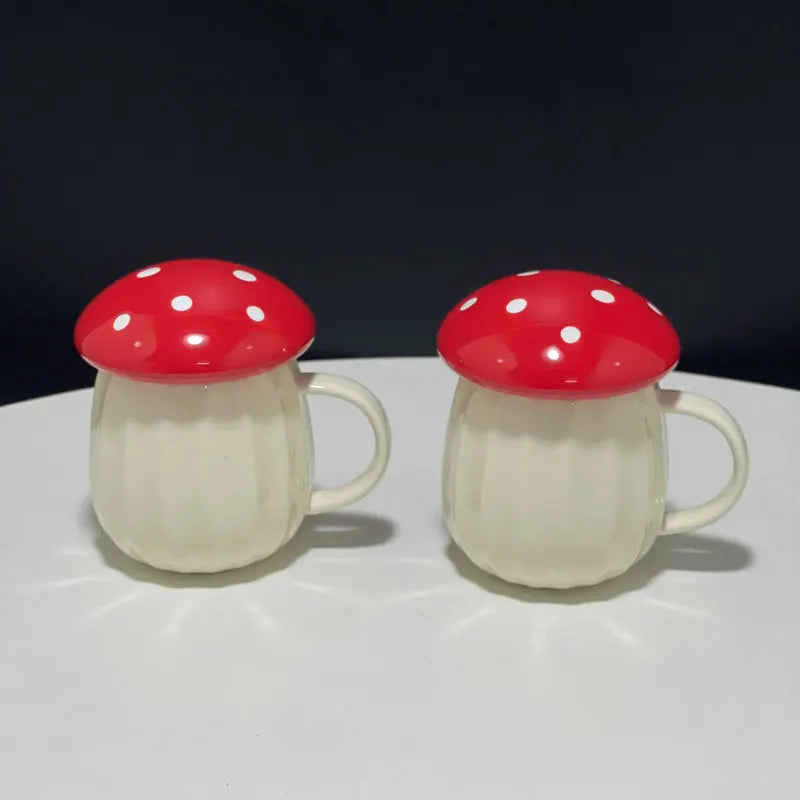 Axya Cute Mushroom Ceramic Mug - Kids Cartoon Water Bottle