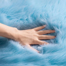Axyaa Long Plush Fur Rug for Living Room, Bedroom - Luxurious Artificial Sheepskin Carpet