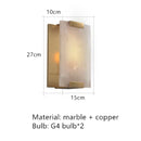 Axyaa Marble LED Wall Lights Copper Gold Black Sconce 110-240V
