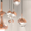 Axyaa Crystal Dora Pendant Light - Modern Round Lamp for Bedroom and TV Wall