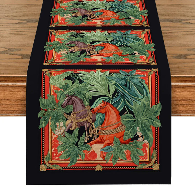 Axyaa Floral Table Runner for Farmhouse Dining and Wedding Decor