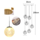 Axyaa Crystal Chandelier Stair Pendant Lamp Living Room Pendant Lights Interior Lighting