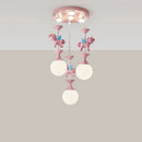 Axyaa Children's LED Carousel Pendant Chandelier for Princess Room & Living Room