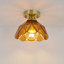 Axyaa Glass Copper LED Ceiling Lights: Modern Nordic Ceiling Lamp for Home Lighting