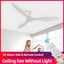 Axyaa Modern Black White Ceiling Fan Low Floor DC Motor 30W With Remote Control