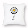Axyaa Yellow Daisy Peach Skin Pillowcase
