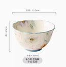 Axyaa Chinese Ceramic Rice Bowls Set - High-End Tableware and Beautiful Small Bowls