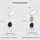Axyaa Rechargeable LED Table Lamp with Fan, Clock Display for Study & Reading