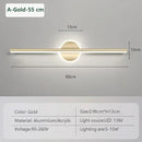 Axyaa LED Mirror Lamp Wall Light Black Gold Strip Fixture for Bathroom Toilet