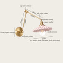 Axyaa French Cream Resin LED Wall Light with Pull Chain Switch - Vintage Copper Wandlamp