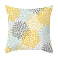 Axyaa Yellow Floral Geometric Pillowcase for Home Decor