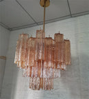 Axyaa French Chandelier with Glass Tube Shades for Luxury Villa Duplex
