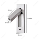 Axyaa LED Wall Lamp with Switch, Adjustable Angle, USB Rechargeable