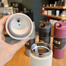 Axyaa Stainless Steel Vacuum Thermos Spray Water Bottle - 500ML Fitness Outdoor Cup