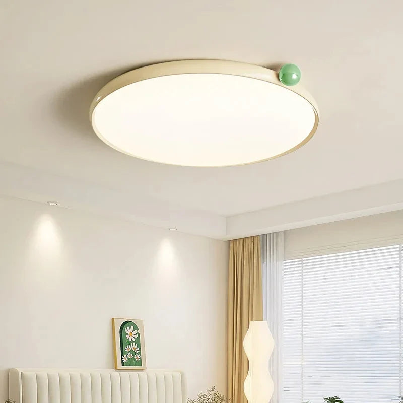 Axyaa Round LED Ceiling Lamp: Modern Bedroom Study Lighting for Elegant Home Decor