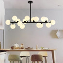 Axyaa Modern Gold Black Glass Chandelier for Living Dine Room