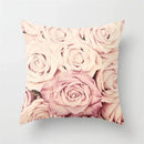 Rose Flowers Cushion Cover 45x45cm Nordic Style Home Decor Throw Pillow Axyaa
