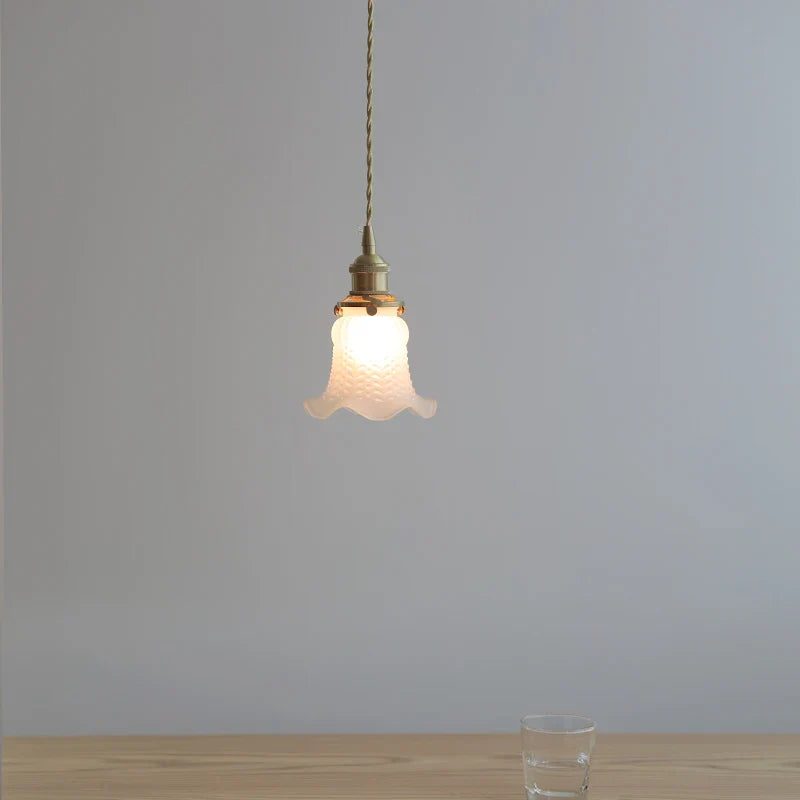 Axyaa Clear Glass LED Pendant Lamp with Copper Socket for Home Décor