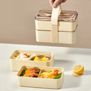 Axyaa Double-Layer Heatable Lunch Box with Tableware - Portable & Large Capacity