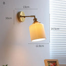 Axyaa Ceramic LED Wall Sconce with Knob Switch, Nordic Modern Style for Bedroom and Bathroom