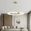 Axyaa Nordic Style Cream Pendant Light for Living Room & Bedroom