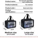 Axyaa Double Transparent PU Makeup Bag for Travel & Fitness Essentials