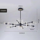 Axyaa Nordic Black Acrylic Chandelier Modern Minimalist Luxury Bedroom Living Room Creative Circle