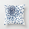 Geometric Blue Ink Flower Pillowcase for Stylish Home Decor by Axyaa