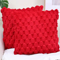 Axyaa Red Solid Cushion Cover Soft Pillowcase for Home Decor Sofa Bedroom