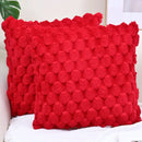 Axyaa Red Solid Cushion Cover Soft Pillowcase for Home Decor Sofa Bedroom