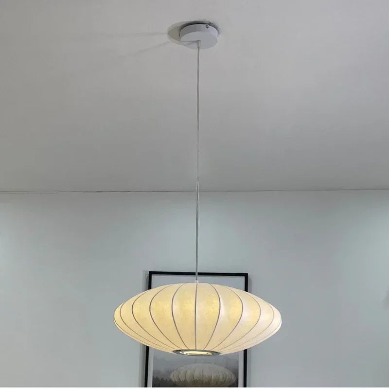 Axyaa Silk Japanese Pendant Lamp for Home Decor and Lighting