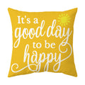 Axyaa Yellow Daisy Cushion Cover Line Sun Pillow Decor