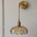 Axyaa Vintage Amber Coffee Glass Wall Sconce Mirror Light