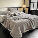 Axyaa Fluffy Fleece Half Sides Blanket for Warmth, Sofa Throws, Napping, & Shawl