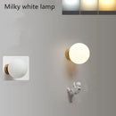 Axyaa Kids Space Planet Astronaut Wall Lamp Glass Ball Modern Bedroom Decor