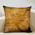 Nautical Compass Cushion Cover for Home, Office, Cafe & Car Decor - Axyaa Brand